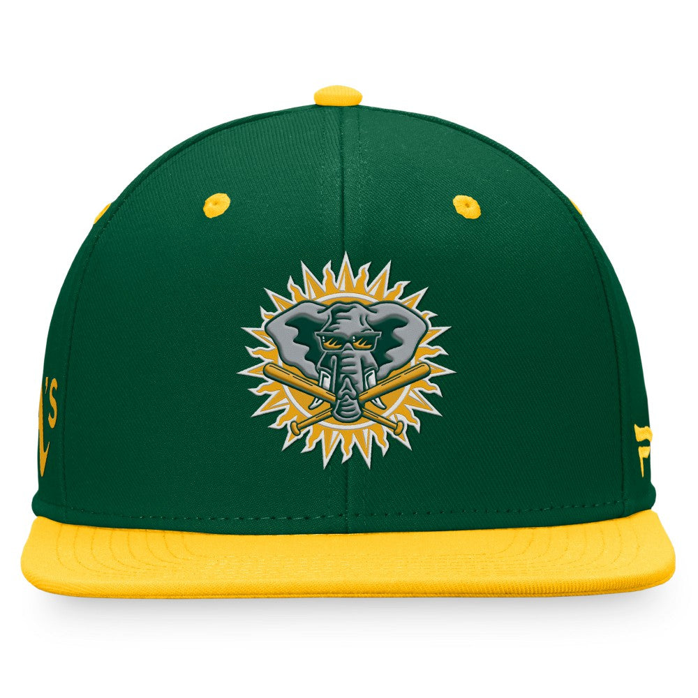 Athletics Cooperstown Collection Two-Tone Fitted Hat Kelly Green/Gold