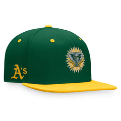 Athletics Cooperstown Collection Two-Tone Fitted Hat Kelly Green/Gold