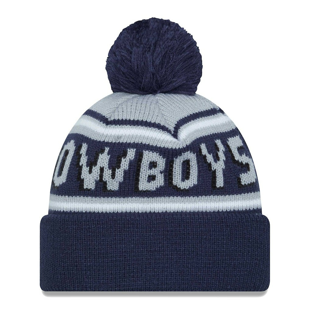 Dallas Cowboys New Era Main Cuffed Knit Hat with Pom - Navy discount