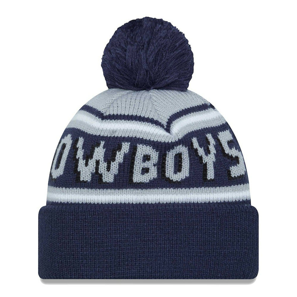 Dallas Cowboys New Era Main Cuffed Knit Hat with Pom - Navy discount