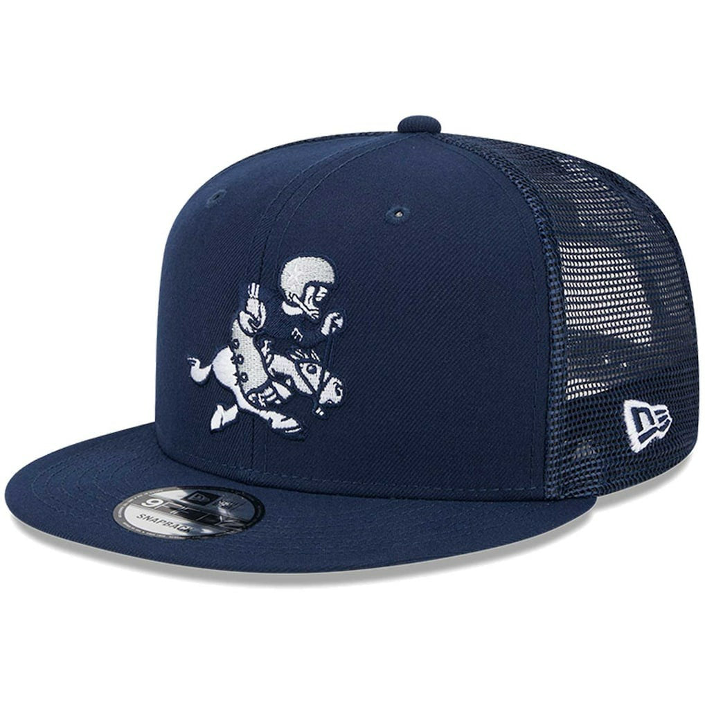 Dallas Cowboys New Era Retro Joe Main Trucker 9FIFTY Snapback Hat - Navy outlet