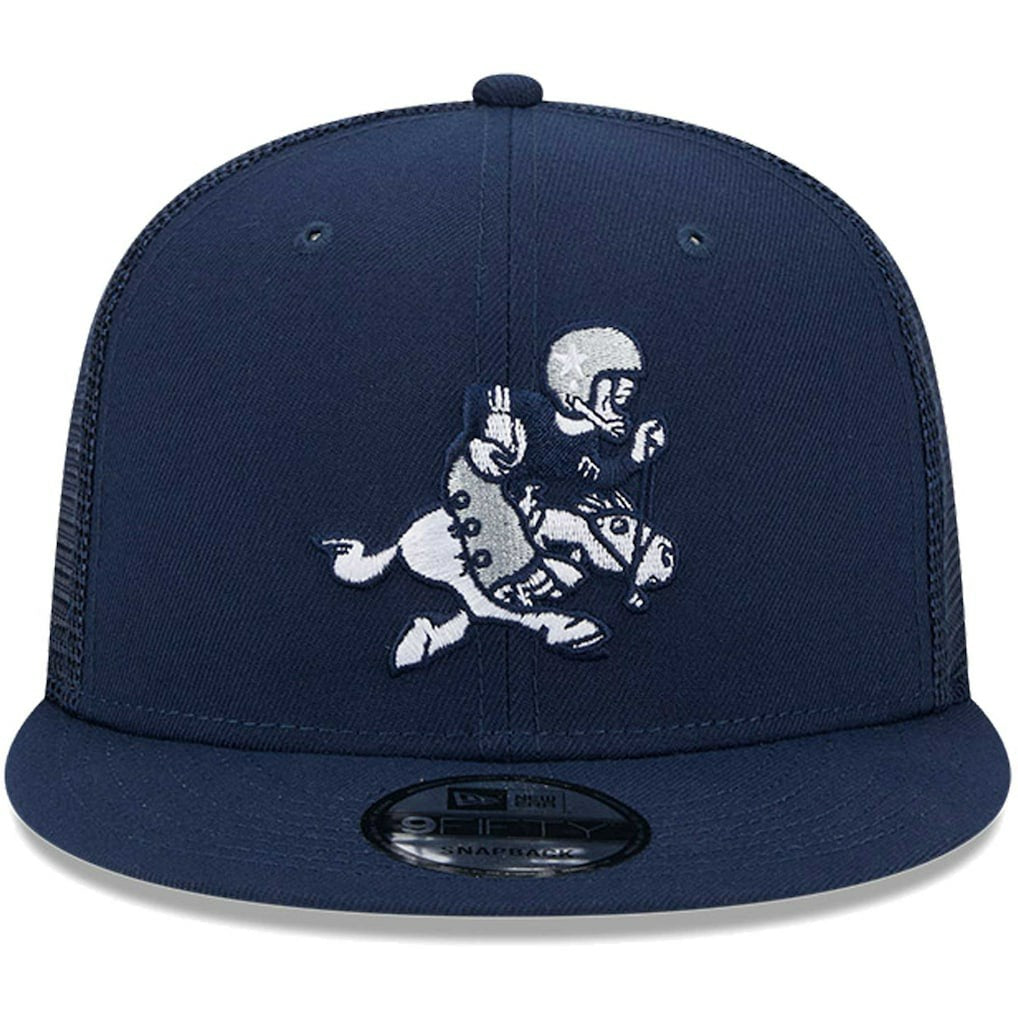 Dallas Cowboys New Era Retro Joe Main Trucker 9FIFTY Snapback Hat - Navy outlet