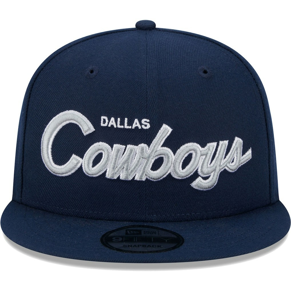 Dallas Cowboys New Era Main Script 9FIFTY Snapback Hat - Navy for sale