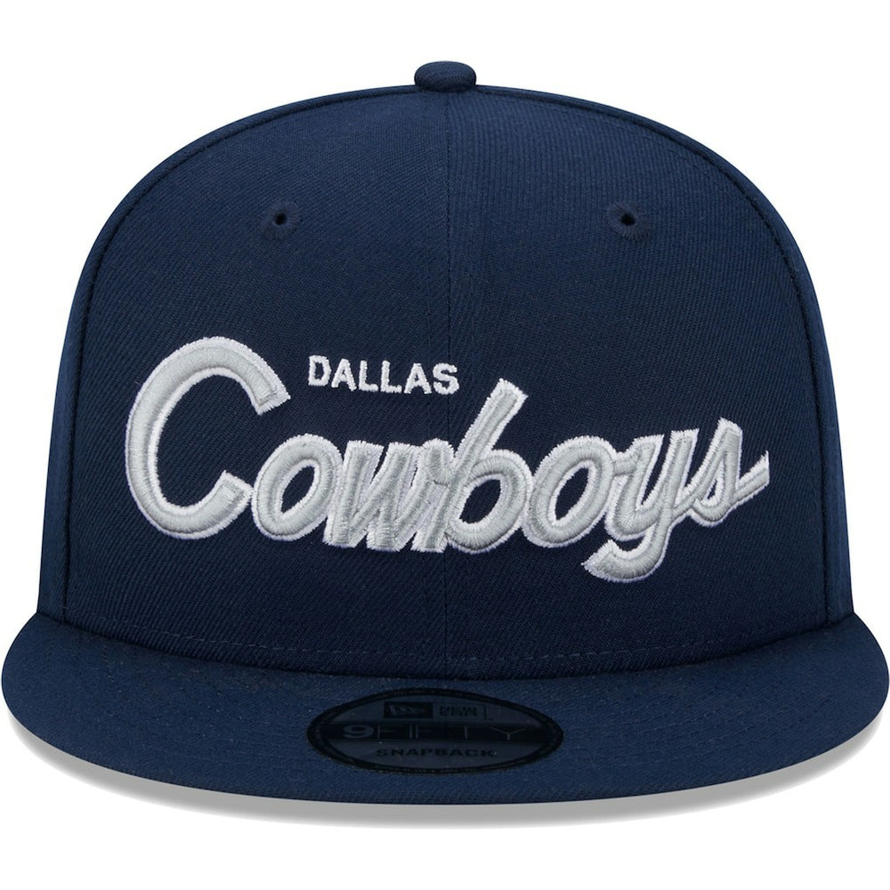 Dallas Cowboys New Era Main Script 9FIFTY Snapback Hat - Navy for sale