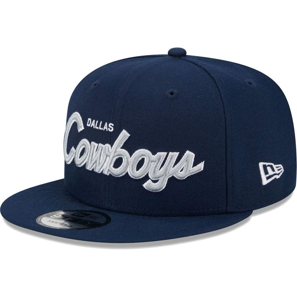 Dallas Cowboys New Era Main Script 9FIFTY Snapback Hat - Navy for sale