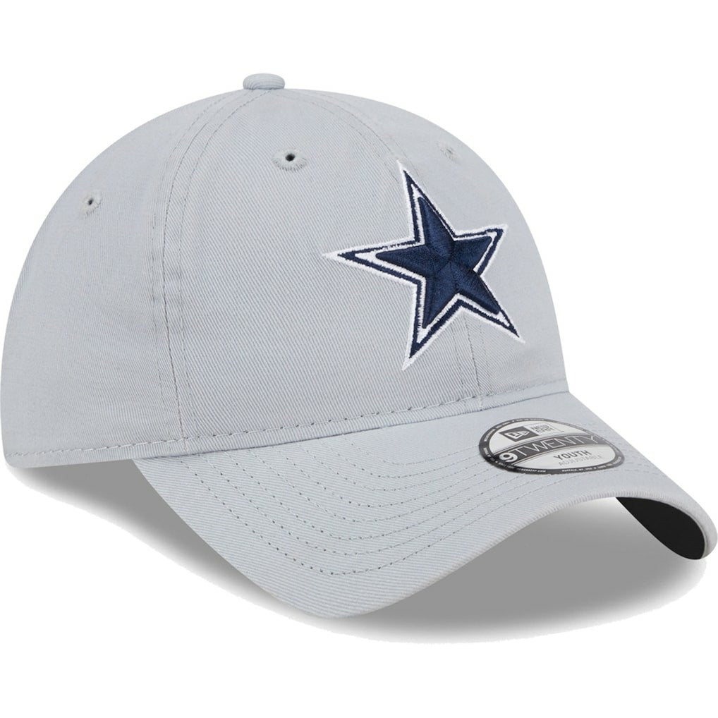 Dallas Cowboys New Era Youth Main Core Classic 2.0 9TWENTY Adjustable Hat - Gray for sale