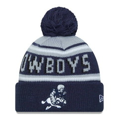 Dallas Cowboys New Era Youth Gridiron Classics Main Cuffed Knit Hat with Pom - Gray/Navy outlet
