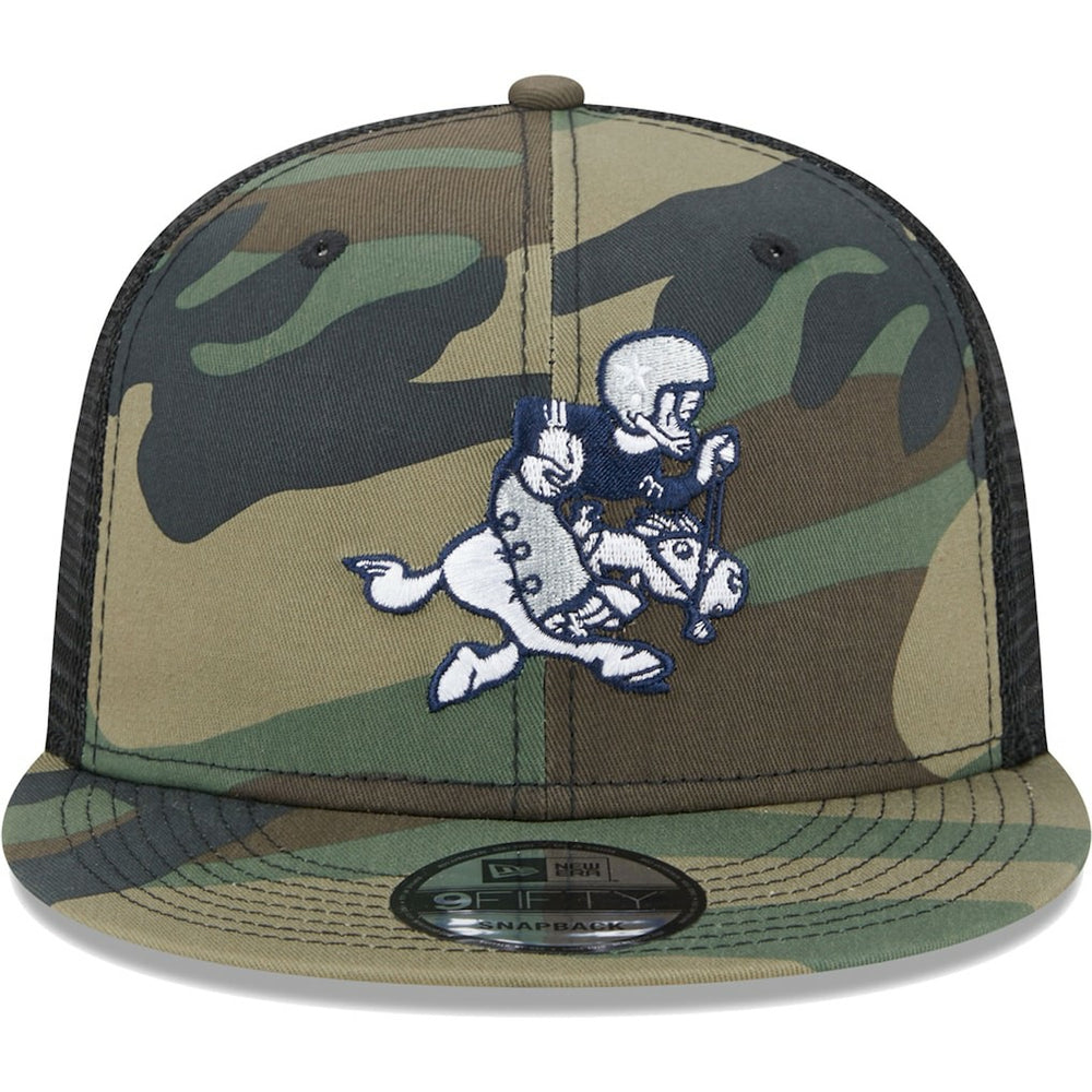 Dallas Cowboys New Era Retro Joe Main Trucker 9FIFTY Snapback Hat - Camo cheap