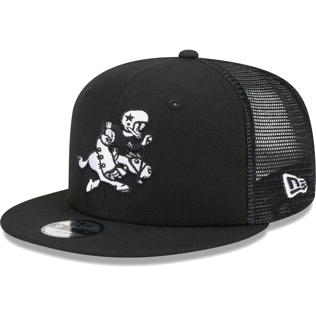 Dallas Cowboys New Era Youth Retro Joe Main B-Dub 9FIFTY Trucker Adjustable Hat - Black discount