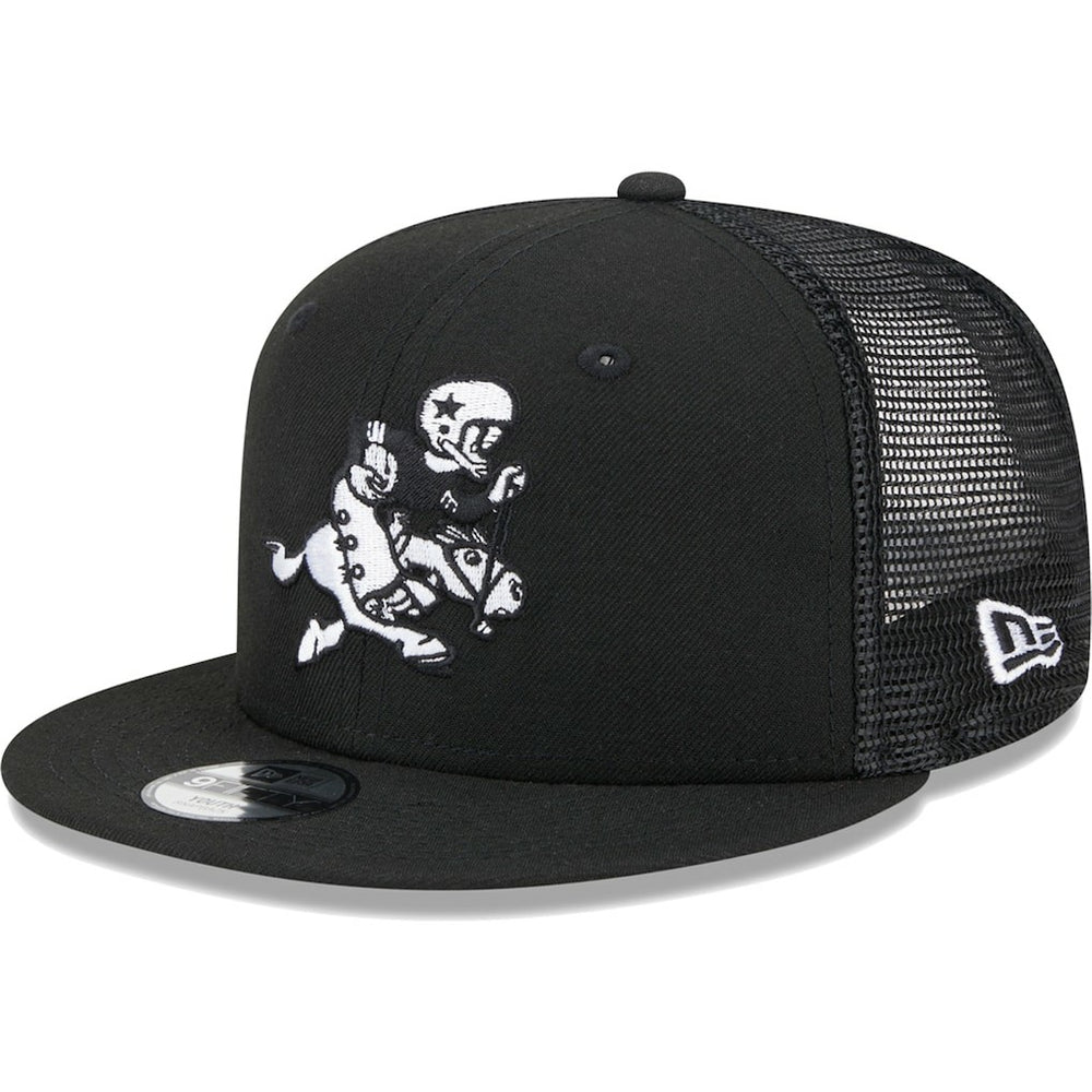 Dallas Cowboys New Era Youth Retro Joe Main B-Dub 9FIFTY Trucker Adjustable Hat - Black discount