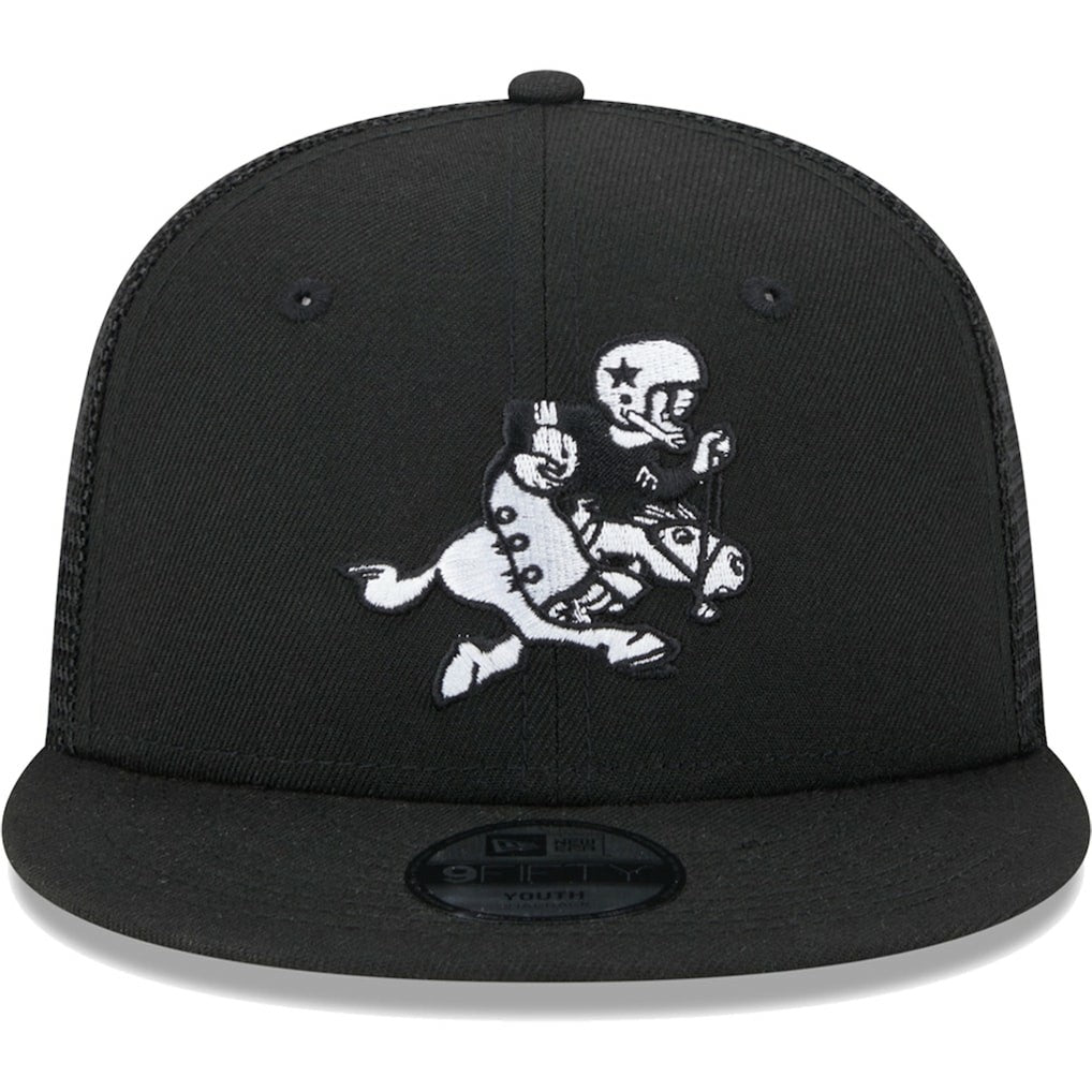 Dallas Cowboys New Era Youth Retro Joe Main B-Dub 9FIFTY Trucker Adjustable Hat - Black discount