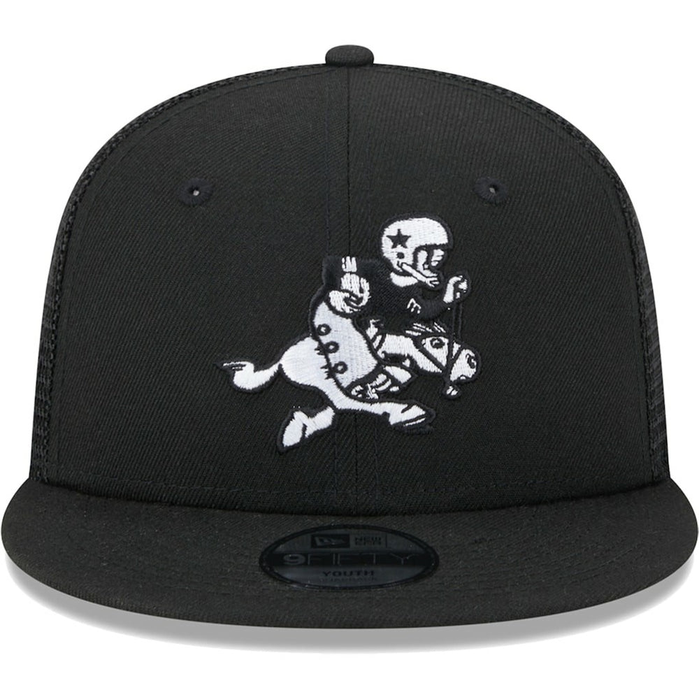 Dallas Cowboys New Era Youth Retro Joe Main B-Dub 9FIFTY Trucker Adjustable Hat - Black discount