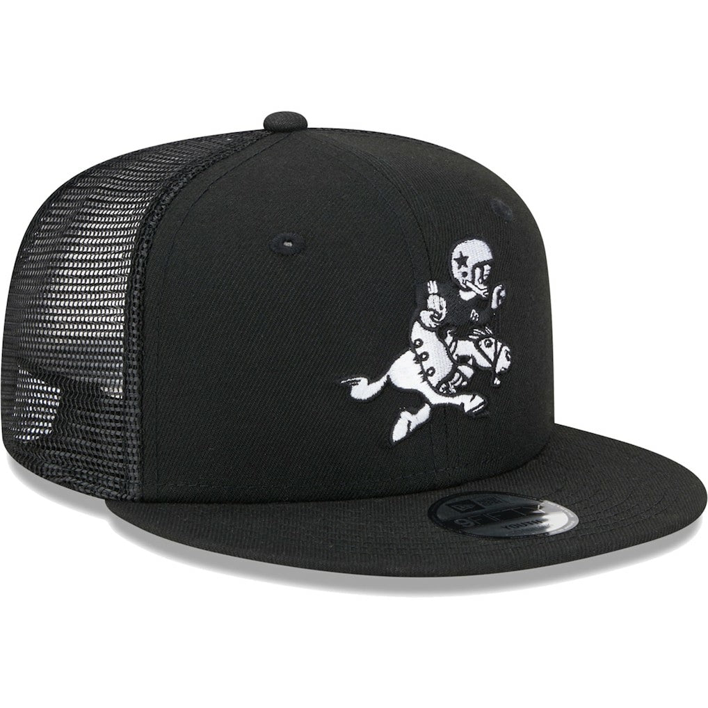 Dallas Cowboys New Era Youth Retro Joe Main B-Dub 9FIFTY Trucker Adjustable Hat - Black discount