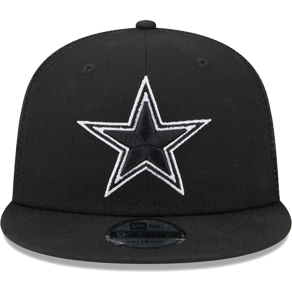 Dallas Cowboys New Era Main Trucker 9FIFTY Snapback Hat - Black on sale