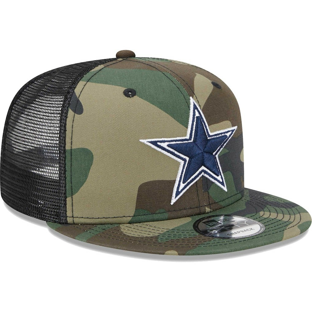 Dallas Cowboys New Era Main Trucker 9FIFTY Snapback Hat - Camo discount