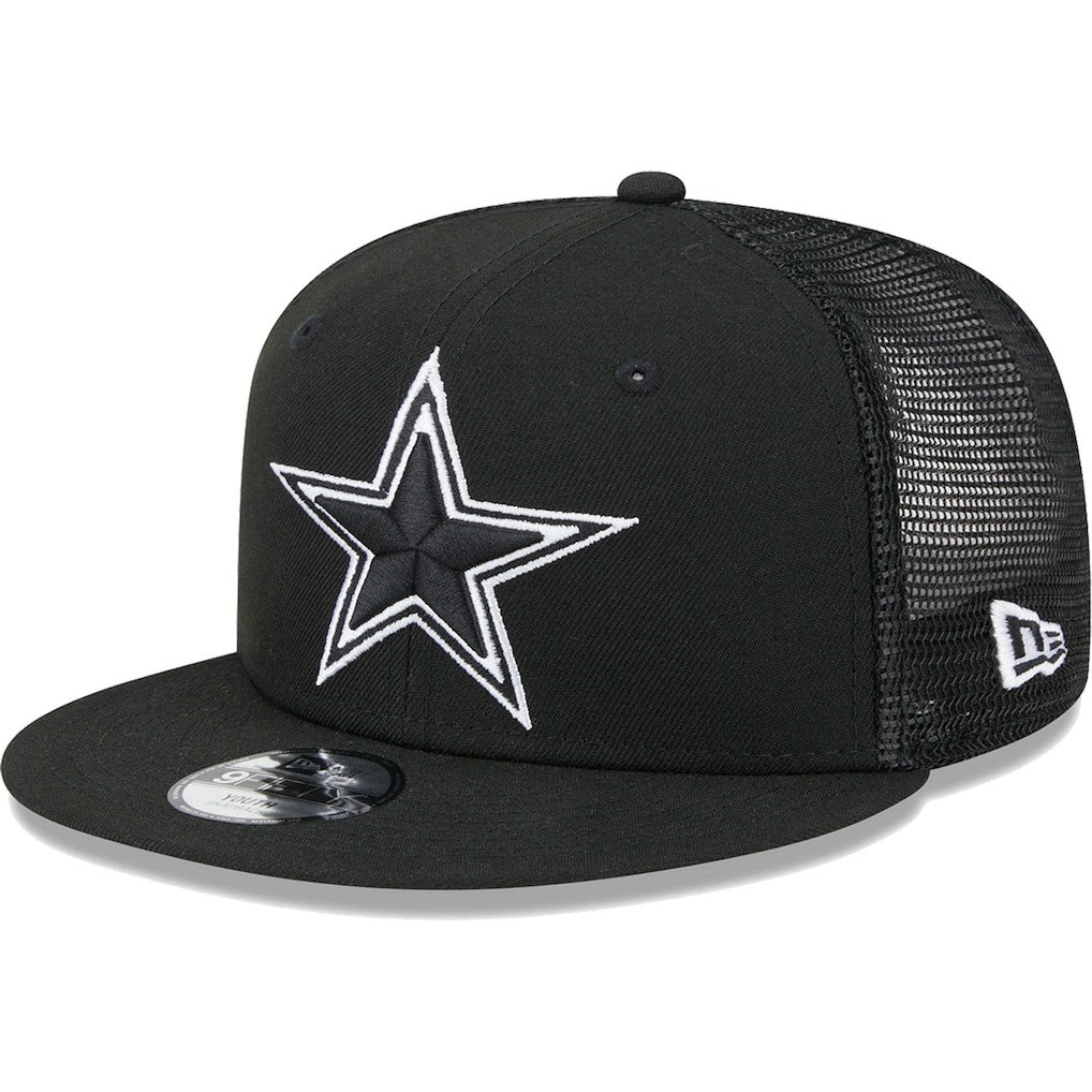 Dallas Cowboys New Era Youth Main B-Dub 9FIFTY Trucker Adjustable Hat - Black cheap