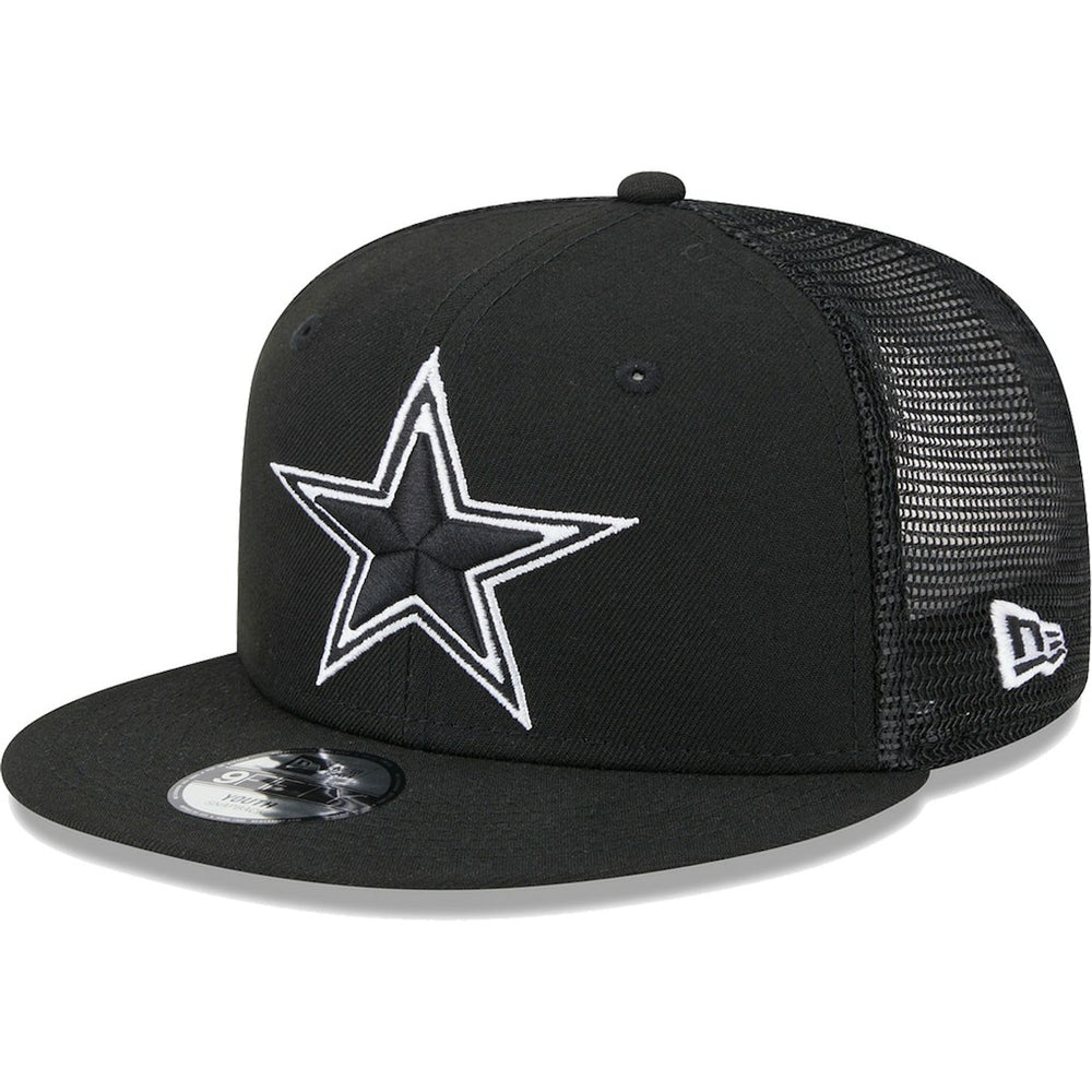 Dallas Cowboys New Era Youth Main B-Dub 9FIFTY Trucker Adjustable Hat - Black cheap