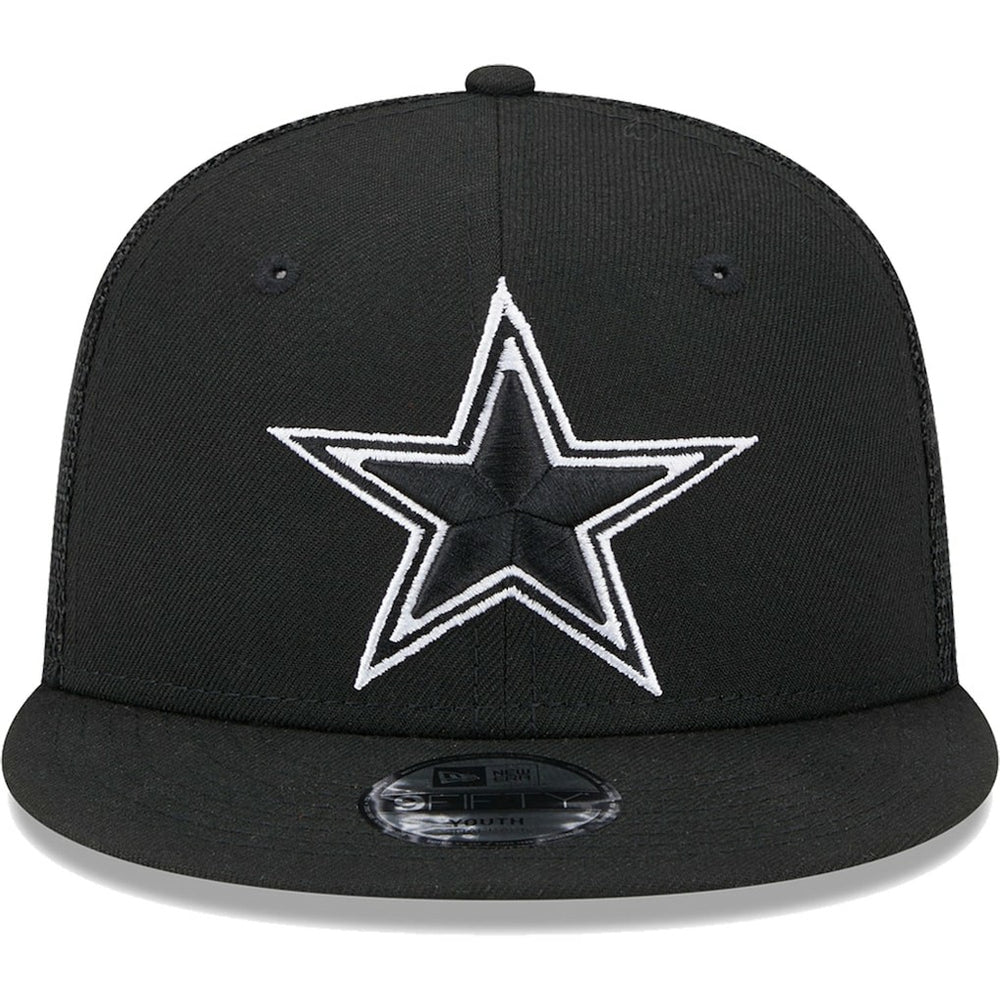 Dallas Cowboys New Era Youth Main B-Dub 9FIFTY Trucker Adjustable Hat - Black cheap