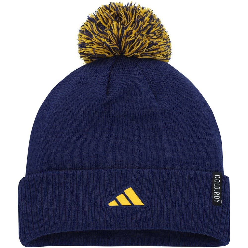 St. Louis Blues adidas COLD.RDY Cuffed Knit Hat with Pom - Blue Hats