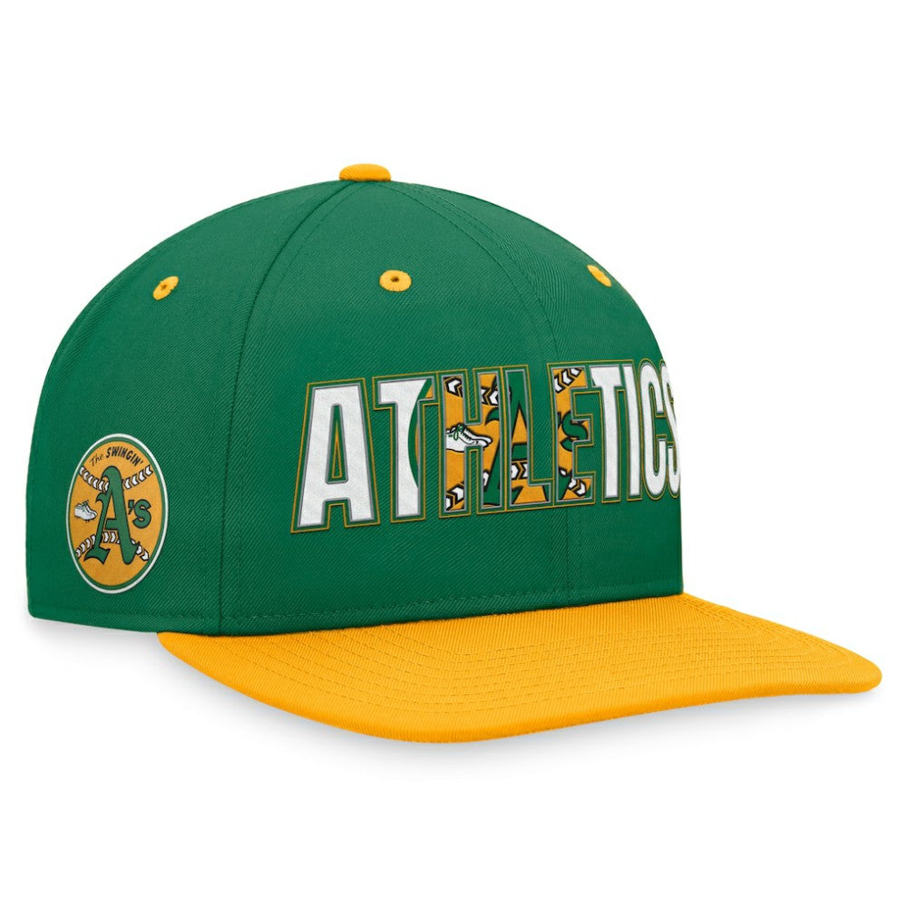 Athletics Cooperstown Collection Pro Snapback Hat Green