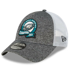 Philadelphia Eagles New Era 2022 NFC East Division Champions Locker Room 9FORTY Adjustable Hat - Heather Gray for sale