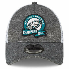 Philadelphia Eagles New Era 2022 NFC East Division Champions Locker Room 9FORTY Adjustable Hat - Heather Gray for sale