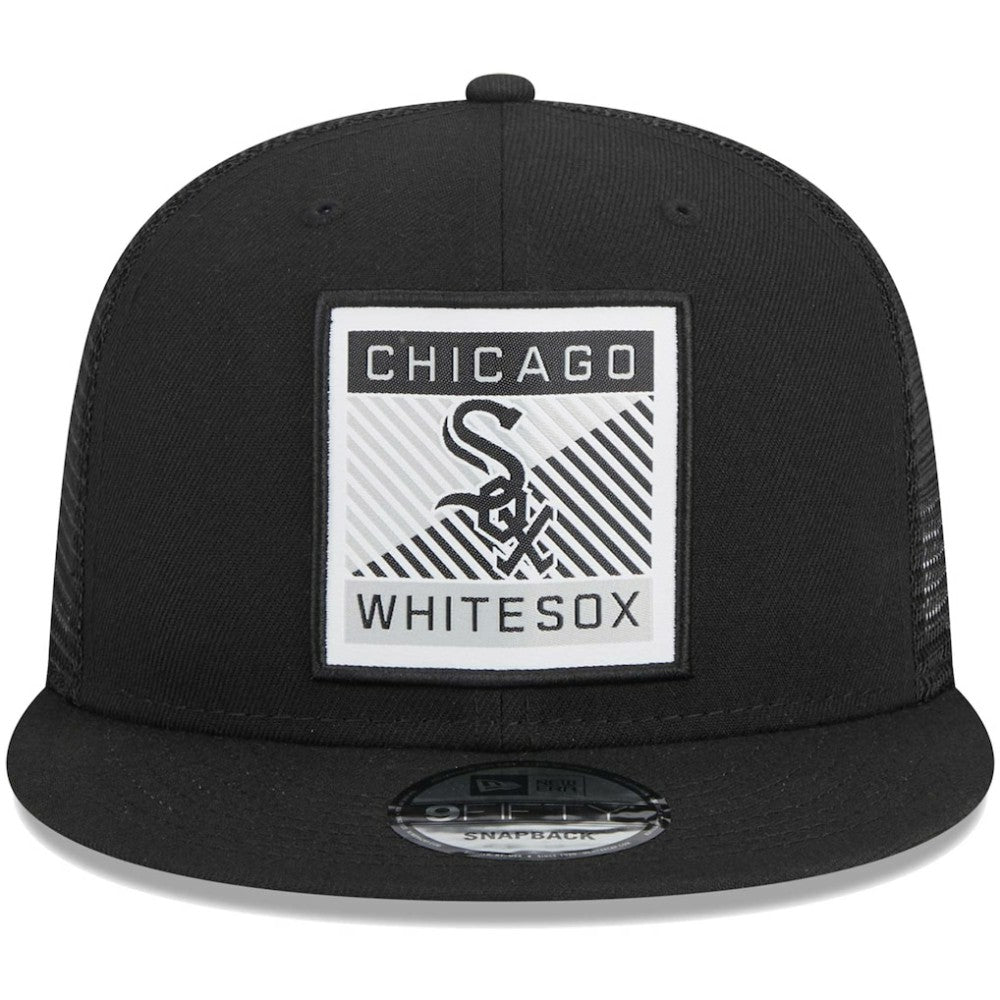 Chicago White Sox Scratch Squared Trucker 9FIFTY Snapback Hat Black