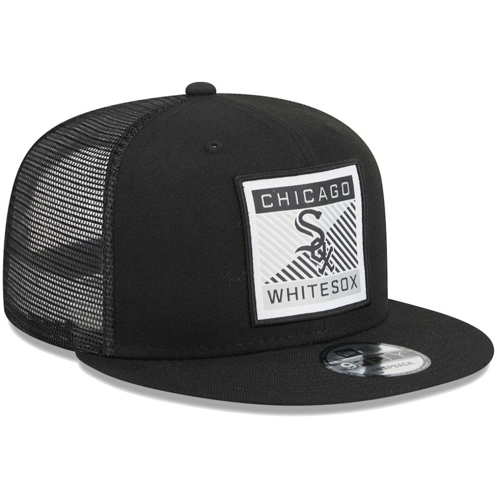 Chicago White Sox Scratch Squared Trucker 9FIFTY Snapback Hat Black