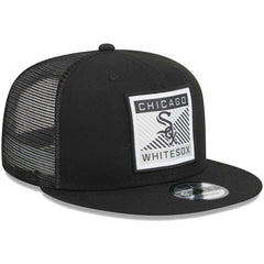 Chicago White Sox Scratch Squared Trucker 9FIFTY Snapback Hat Black