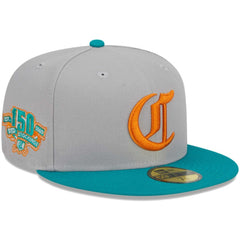 Cincinnati Reds  59FIFTY Fitted Hat Gray/Teal