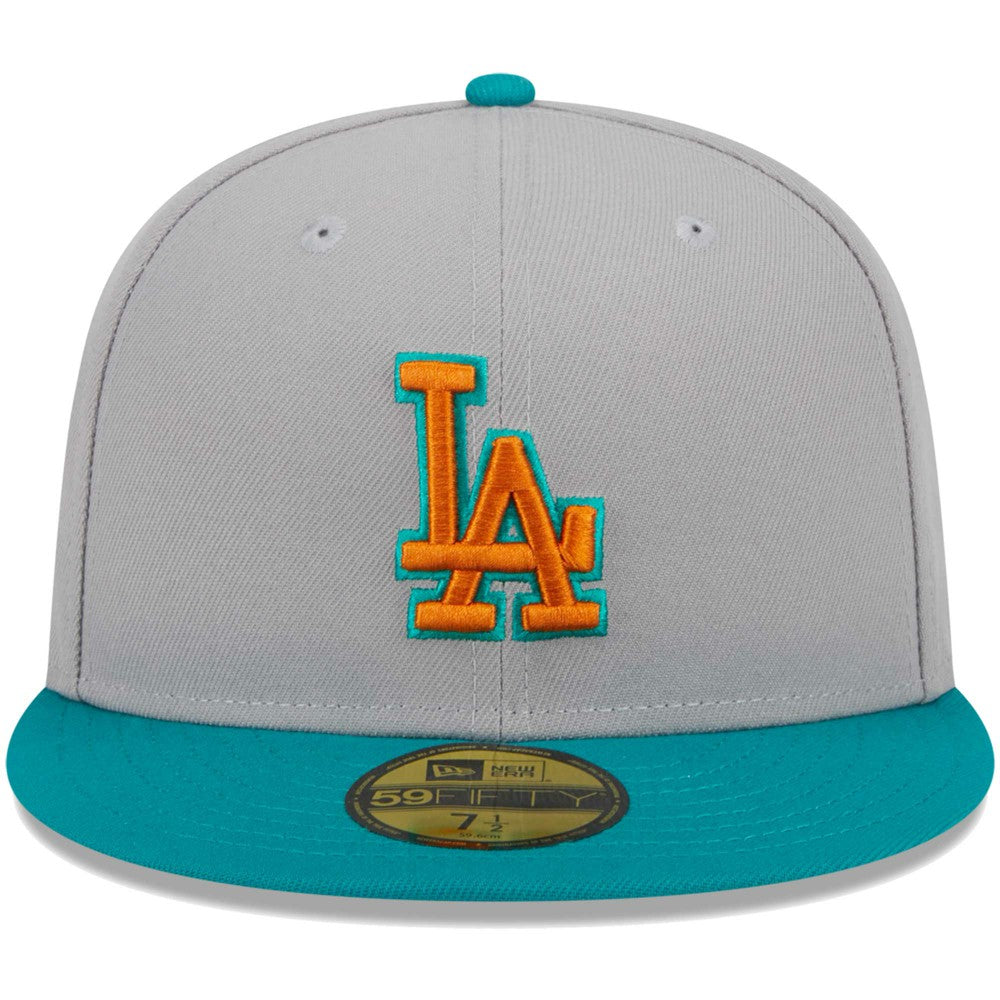 Los Angeles Dodgers  59FIFTY Fitted Hat Gray/Teal