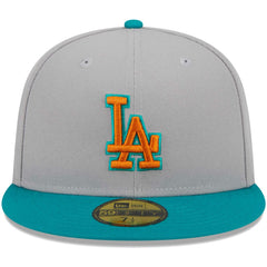 Los Angeles Dodgers  59FIFTY Fitted Hat Gray/Teal