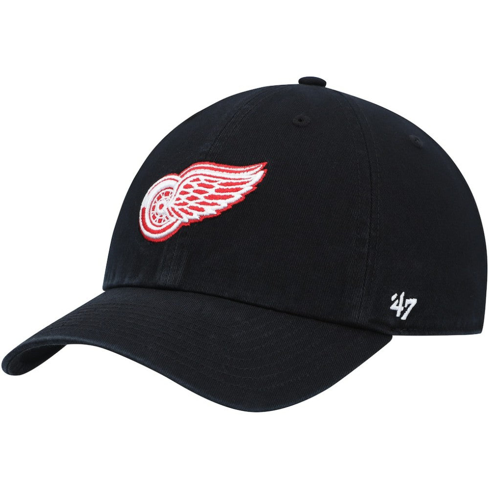 Detroit Red Wings '47 Clean Up Adjustable Hat - Black Hats