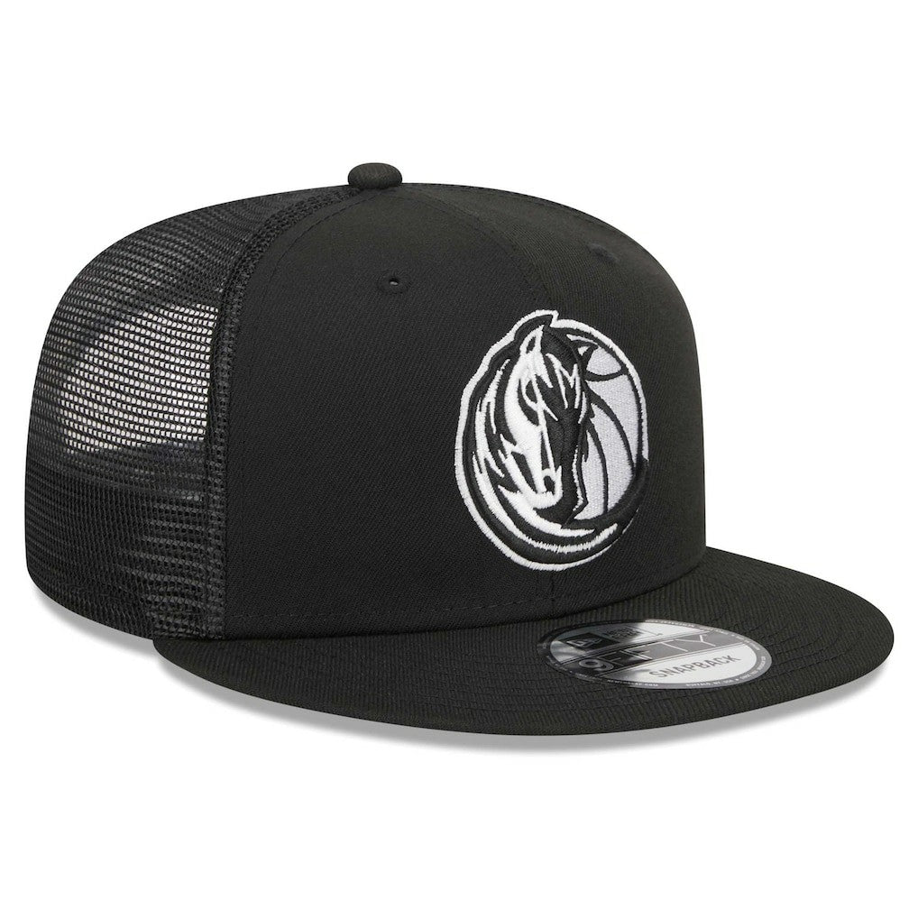 Dallas Mavericks 9FIFTY Snapback Trucker Hat sale - Black cheap