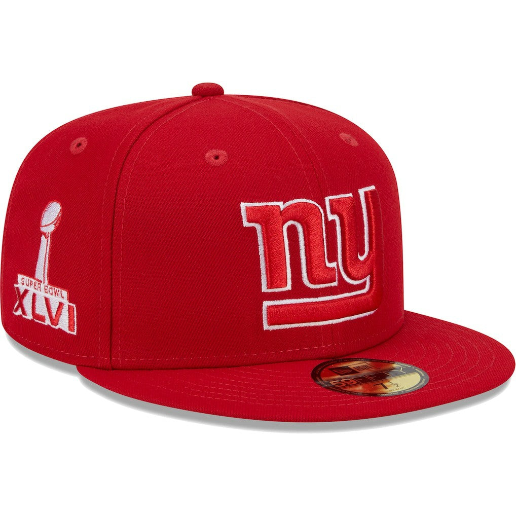 New York Giants New Era Super Bowl XLVI Main Patch 59FIFTY Fitted Hat - Scarlet outlet