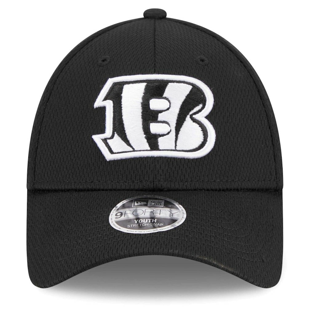 Cincinnati Bengals New Era Youth Main B-Dub 9FORTY Adjustable Hat - Black sale