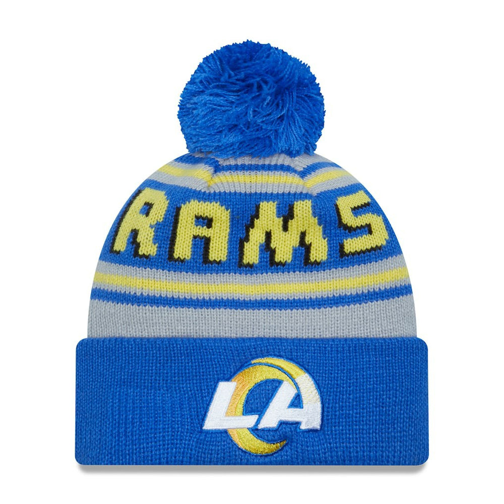 Los Angeles Rams New Era Main Cuffed Knit Hat with Pom - Royal sale