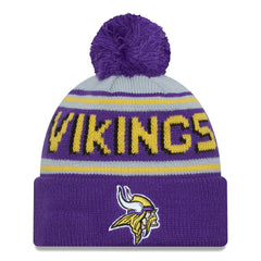 Minnesota Vikings New Era Main Cuffed Knit Hat with Pom - Purple sale