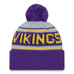 Minnesota Vikings New Era Main Cuffed Knit Hat with Pom - Purple sale