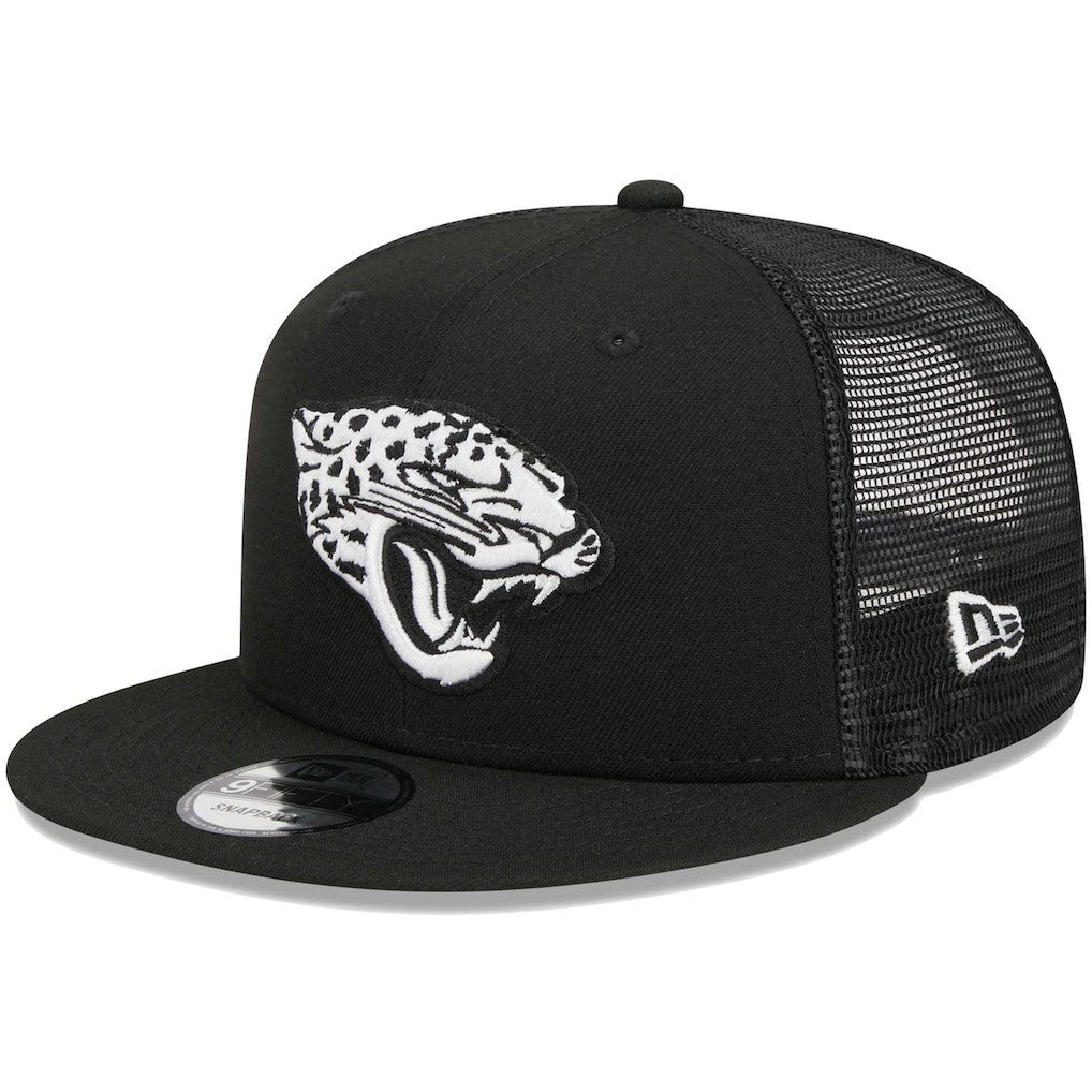 Jacksonville Jaguars New Era Main Trucker 9FIFTY Snapback Hat - Black sale