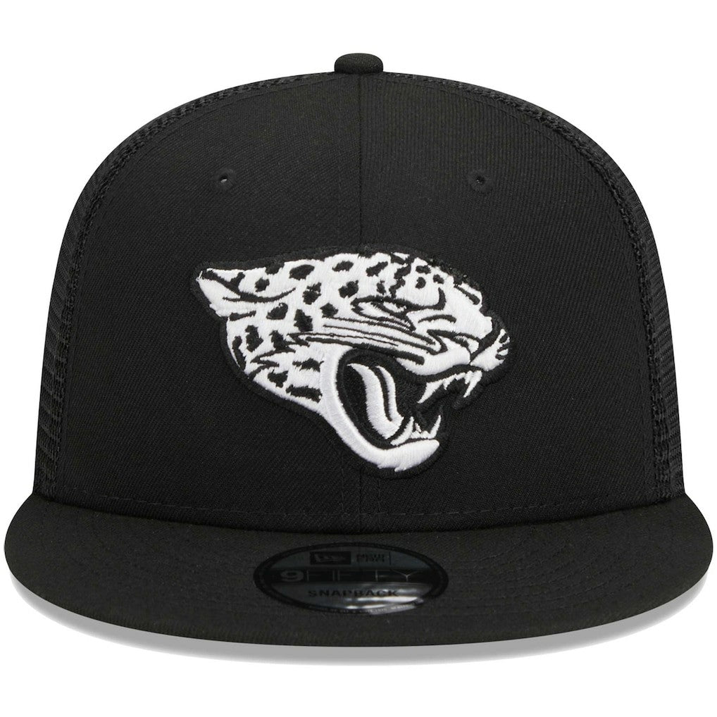 Jacksonville Jaguars New Era Main Trucker 9FIFTY Snapback Hat - Black sale