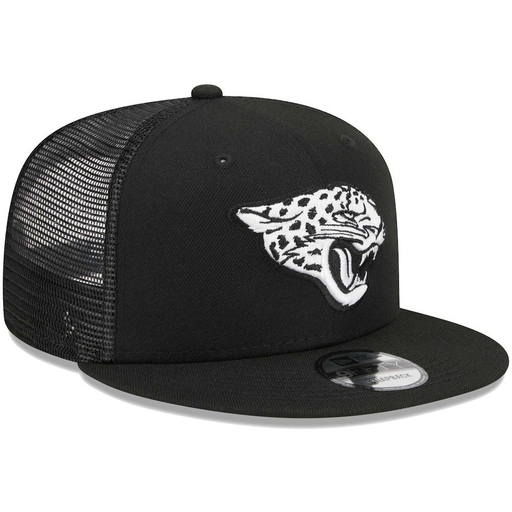 Jacksonville Jaguars New Era Main Trucker 9FIFTY Snapback Hat - Black sale