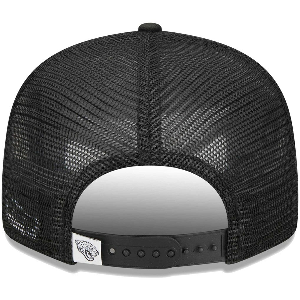 Jacksonville Jaguars New Era Main Trucker 9FIFTY Snapback Hat - Black sale
