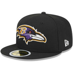 Baltimore Ravens New Era Youth Main 59FIFTY Fitted Hat - Black for sale