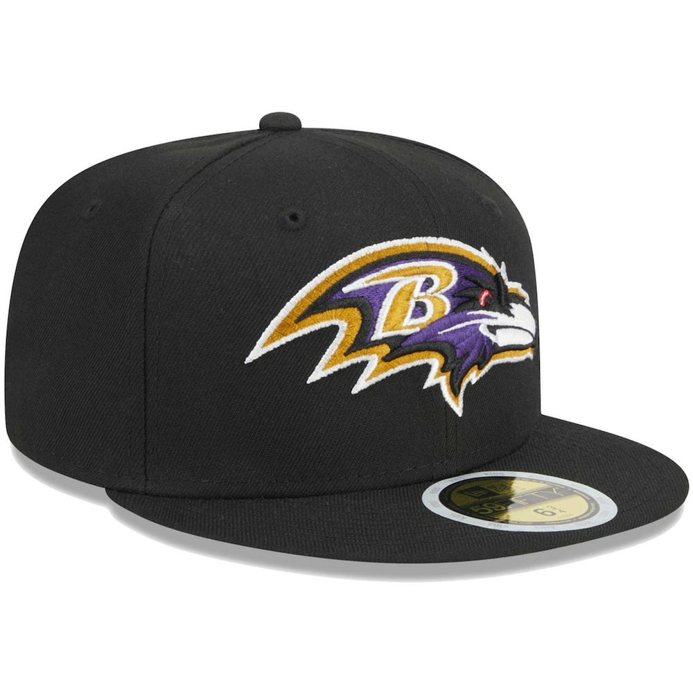 Baltimore Ravens New Era Youth Main 59FIFTY Fitted Hat - Black for sale