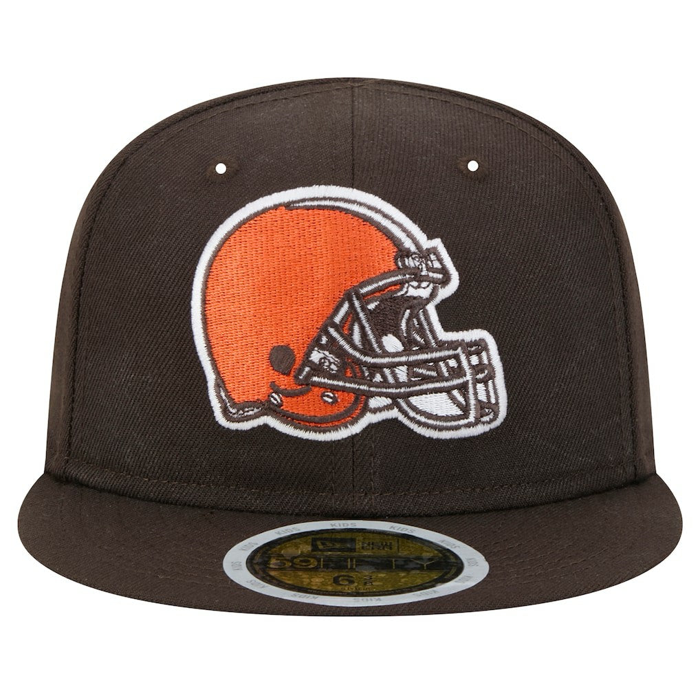 Cleveland Browns New Era Main 59FIFTY Fitted Hat - Brown on sale