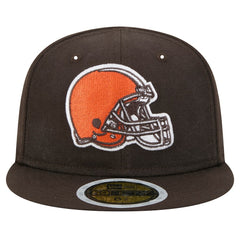 Cleveland Browns New Era Main 59FIFTY Fitted Hat - Brown on sale