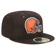 Cleveland Browns New Era Main 59FIFTY Fitted Hat - Brown on sale
