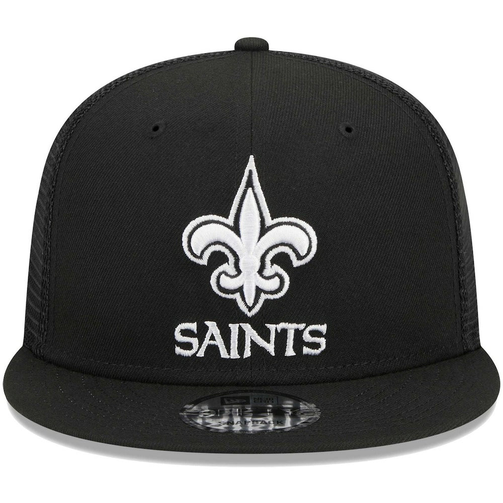 New Orleans Saints New Era Main Trucker 9FIFTY Snapback Hat - Black discount