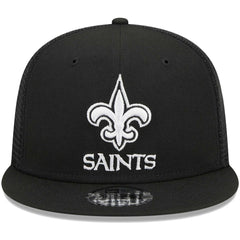 New Orleans Saints New Era Main Trucker 9FIFTY Snapback Hat - Black discount
